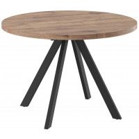 Стол раздвижной RONDO М-100 100(135) дуб веллингтон/черный