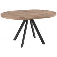 Стол раздвижной RONDO М-100 100(135) дуб веллингтон/черный купить в Минске