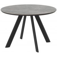 Стол Rondy-116 Dolmen Grey Premium Cer/черный