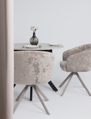 Стул поворотный SHELLY-R 360 m04 GREY BEIGE LUX/капучино купить в Минске