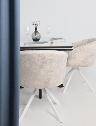 Стул поворотный SHELLY-R 360 m02 PEARL LUX/белый купить в Минске