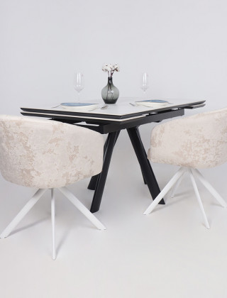 Стул поворотный SHELLY-R 360 m02 PEARL LUX/белый купить в Минске