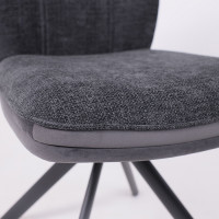 Стул поворотный SMART-R 360 g25 ANTRACITE шенилл LUX - d10 HEMATITE LUX/черный купить в Минске