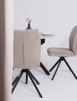 Стул поворотный SMART-R 360 g05 GREY BEIGE шенилл LUX - d07 PEARL GREY LUX/черный купить в Минске