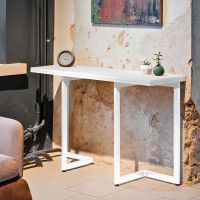 Стол-консоль Арлен 1 1100*380(760)*760 белый шагрень / белый купить в Минске