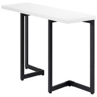 Стол-консоль Арлен 1 1100*380(760)*760 белый шагрень / черный