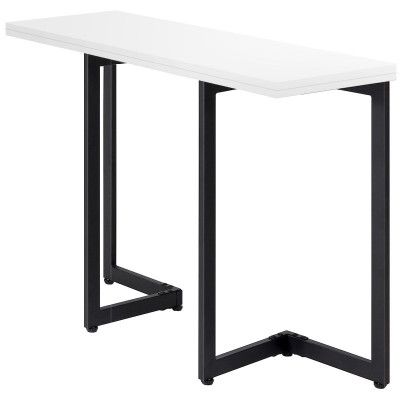 Стол-консоль Арлен 1 1100*380(760)*760 белый шагрень / черный купить в Минске