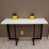 Стол-консоль Арлен 1 1100*380(760)*760 белый шагрень / графит купить в Минске Стол-консоль Арлен 1 1100*380(760)*760 белый шагрень / графит купить в Минске