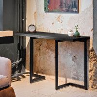 Стол-консоль Арлен 1 1100*380(760)*760 бетон / черный купить в Минске