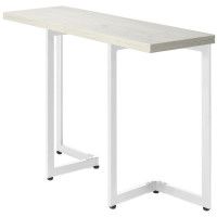 Стол-консоль Арлен 1 1100*380(760)*760 дуб белый крафт / белый