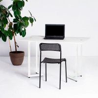 Стол-консоль Арлен 1 1100*380(760)*760 дуб белый крафт / белый купить в Минске