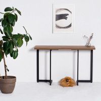 Стол-консоль Арлен 1 1100*380(760)*760 дуб табачный крафт / черный купить в Минске