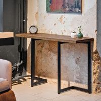 Стол-консоль Арлен 1 1100*380(760)*760 дуб табачный крафт / черный купить в Минске