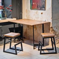 Стол-консоль Арлен 1 1100*380(760)*760 дуб золотой крафт / черный купить в Минске