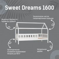 Кровать-домик SWEET DREAMS 1600 (80x160) сосна белая купить в Минске