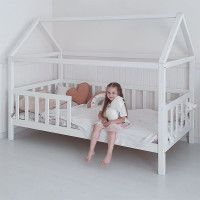 Кровать-домик SWEET DREAMS 2 (90x200) сосна белая купить в Минске Кровать-домик SWEET DREAMS 2 (90x200) сосна белая купить в Минске