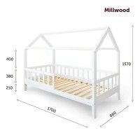 Кровать-домик SWEET DREAMS 3 (80x160) сосна белая купить в Минске Кровать-домик SWEET DREAMS 3 (80x160) сосна белая купить в Минске