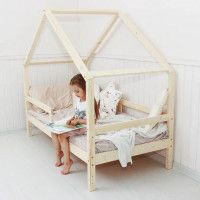 Кровать-домик SWEET DREAMS 6 (80x160) сосна натуральная купить в Минске