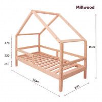 Кровать-домик SWEET DREAMS 6 (80x160) сосна белая купить в Минске Кровать-домик SWEET DREAMS 6 (80x160) сосна белая купить в Минске