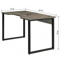 Стол геймерский Лофт Гонконг (ДТ-3) 120*70 (каркас черный) купить в Минске