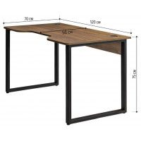 Стол геймерский Лофт Гонконг (ДТ-3) 120*70 (каркас черный) купить в Минске