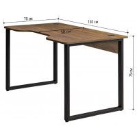 Стол геймерский Лофт Гонконг (ДТ-3) 130*70 (каркас черный) купить в Минске