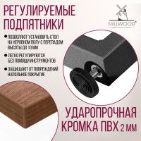 Стол геймерский Лофт Гонконг (ДТ-3) 130*70 (каркас графит) купить в Минске