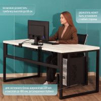 Стол компьютерный Каир 2 140*80 (каркас черный) купить в Минске