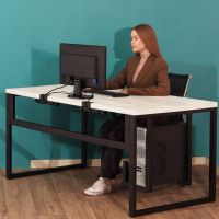 Стол компьютерный Каир 2 160*80 (каркас черный) купить в Минске