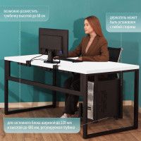 Стол компьютерный Каир 2 140*80 (каркас черный) купить в Минске