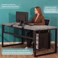 Стол компьютерный Каир 2 140*80 (каркас черный) купить в Минске