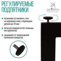 Стол компьютерный Каир 2 140*80 (каркас черный) купить в Минске