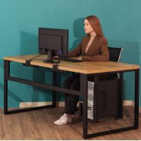 Стол компьютерный Каир 2 160*80 (каркас черный) купить в Минске