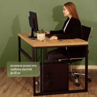 Стол письменный Каир Смарт с вырезом 160*80 (каркас черный) купить в Минске Стол письменный Каир Смарт с вырезом 160*80 (каркас черный) купить в Минске