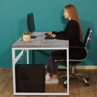 Стол письменный Каир Смарт 160*80 (каркас белый) купить в Минске