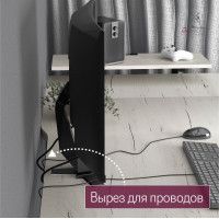 Стол компьютерный Каир Угловой с полкой 200*120 (каркас черный) купить в Минске