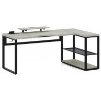 Стол компьютерный Каир Угловой с полкой 200*120 (каркас черный) купить в Минске