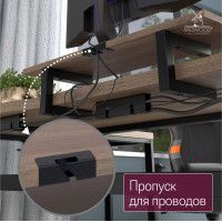 Стол компьютерный Каир Угловой с полкой 200*120 (каркас черный) купить в Минске