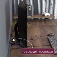 Стол компьютерный Каир Угловой с полкой 200*120 (каркас черный) купить в Минске