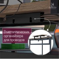 Стол компьютерный Каир Угловой с полкой 200*120 (каркас черный) купить в Минске