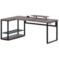 Стол компьютерный Каир Угловой с полкой 200*120 (каркас черный) купить в Минске
