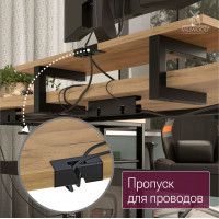 Стол компьютерный Каир Угловой с полкой 200*120 (каркас черный) купить в Минске