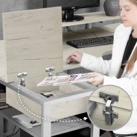 Стол компьютерный Каир Угловой 160*120 (каркас белый) купить в Минске