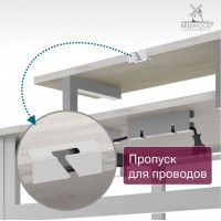 Стол компьютерный Каир Угловой 160*120 (каркас белый) купить в Минске