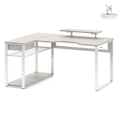 Стол компьютерный Каир Угловой 160*120 (каркас белый) купить в Минске