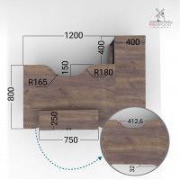 Стол компьютерный Каир Угловой 160*120 (каркас черный) купить в Минске Стол компьютерный Каир Угловой 160*120 (каркас черный) купить в Минске