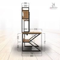 Стол письменный Кембридж 160*80 (каркас черный) купить в Минске