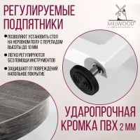 Стол Millwood Лондон d100 раздвижной (каркас белый) купить в Минске