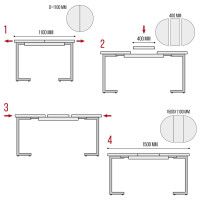 Стол Millwood Лондон d110 раздвижной (каркас белый) купить в Минске Стол Millwood Лондон d110 раздвижной (каркас белый) купить в Минске