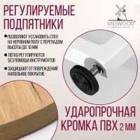 Стол Millwood Лондон d110 раздвижной (каркас белый) купить в Минске Стол Millwood Лондон d110 раздвижной (каркас белый) купить в Минске